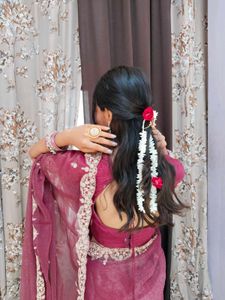 Elegant Maroon Saree