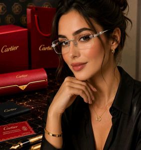 Cartier Rimless Spectacles with Gold Accents
