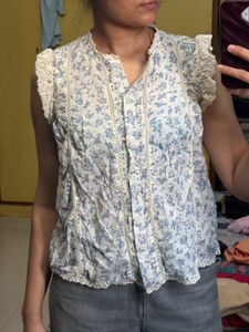 Floral Print Sleeveless Top