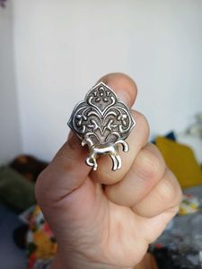 Brass Unique Silver Horse Design earring