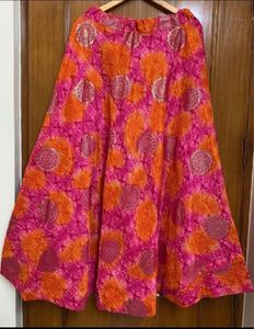 🆕Vibrant Pink & Orange Ethnic Skirt/Lehnga