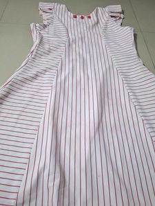 Red & White Striped Dress