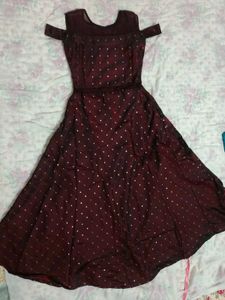 Elegant Maroon Embellished Ethnic Gown