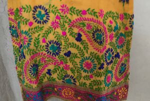 Embroidered Yellow Kurta