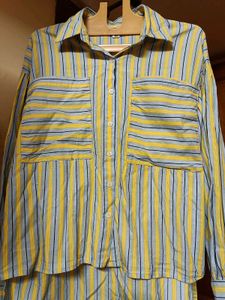 Chic Striped Button-Up Shirt