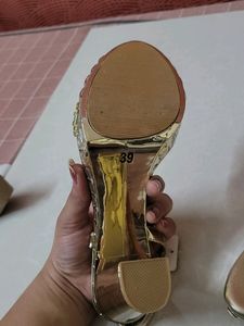 Gold Embellished Heels