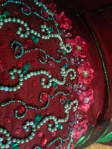 Beautiful Red &amp; Green Gown