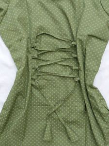 Corset back puff sleeve kurti🍃🫶