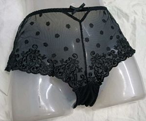 💙 Sheer Black Lace Briefs