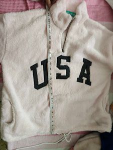 Cozy Pink "USA" Fleece Pullover