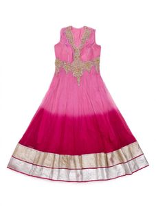 Beautiful Pink Ombre Ethnic Gown