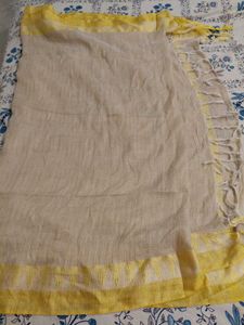 Elegant Beige &amp; Yellow dupatta full size