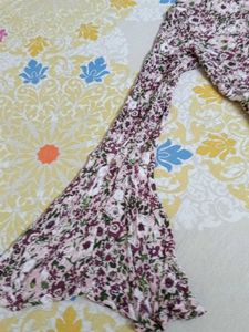 Floral Print Tie-Front Top