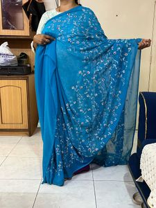 Beautiful Blue printed saree
