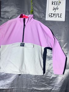 DKNY Colorblock Quarter Zip Jacket