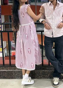 Chic Striped Midi Dress