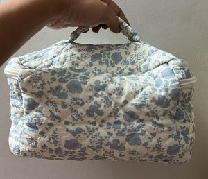 Quilted Floral Vanity Bag