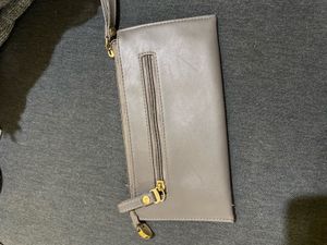 Stylish Grey Zip-Around Wallet