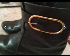 Stylish Black Ankle Boots with Buckle
