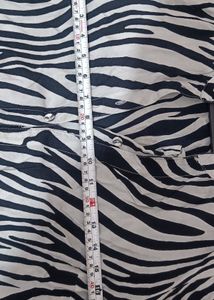 Zebra Print Button-Down Midi Dress
