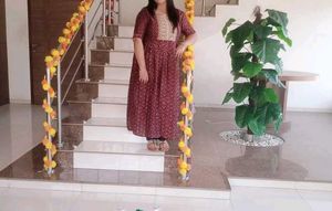 Ethnic Print Aalia Kurta (Side Cut) With Dupatta