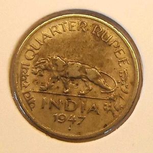 1947 King George VI ONE, HALF and QUATER Rupee
