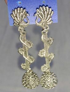 Silver Tone Drop Earrings