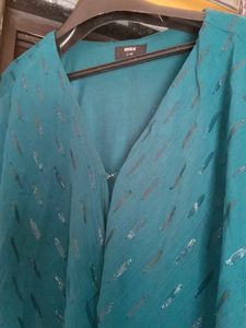 Elegant Teal Midi long party Dress