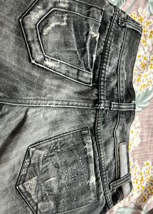 black wash denim mini shorts