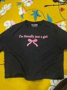 Black "I'm Literally Just a Girl" Tee