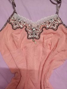 Pretty Pink Lace Trim Camisole