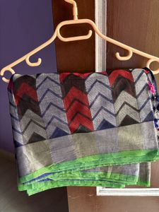 Colorful Geometric Print Saree