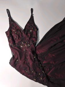 Adriana papell Inspired Red Beaded Dress