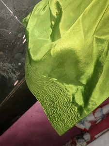 Flowy Green Silk Palazzos