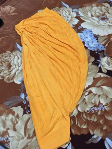 Yellow Kurta Set with Green Embroidery