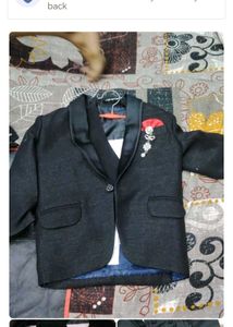Boys Formal Black Jacket with Brooch