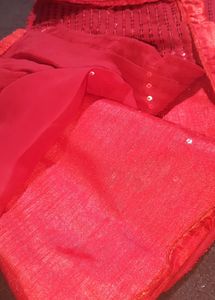 New🔥 Georgette Hevy &amp; Fency Sequence Work Saree