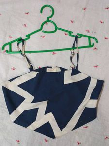 Berry lush Blue & White Geometric Print Co