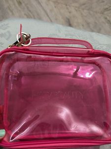 Huda Beauty Pink Clear Pouch