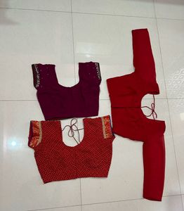 Set of 3 Indian Saree Blouses