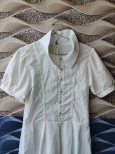 puff sleeve collar dress
