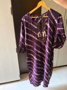 Purple Tie-Dye Kurta