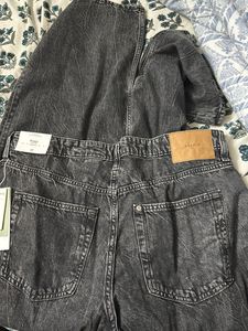 High waist Grey baggy H&amp;M jeans