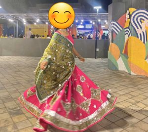 Embroidered Pink Lehenga Skirt
