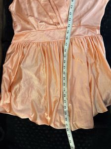 Chic Peach Wrap Dress
