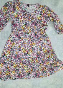 Rio Girls Multicolour Cotton Dress
