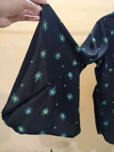 Beautiful Black Top With Print