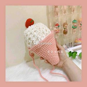 Crocheted Ice Cream Cone Bag
