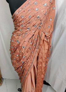 crepe aari hand work saree very beautiful 😍