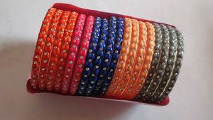 All Colorful Rhinestone Bangles Set